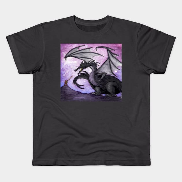 The Fight with Maleficent Kids T-Shirt by DanaBeyer